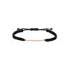 bracelet diamant or 18k sur cordon macramé